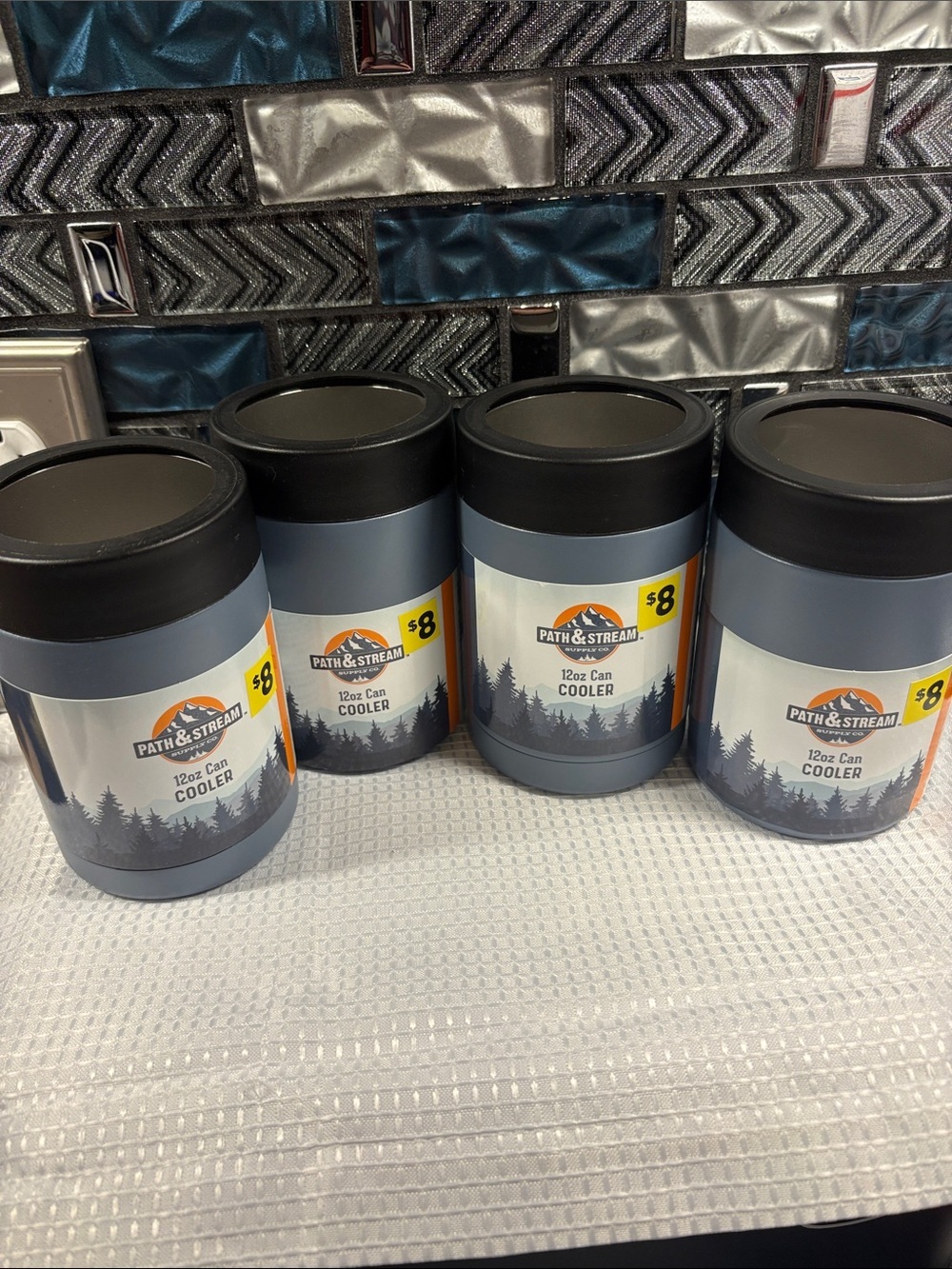 Gray 12oz Can Cooler – Pack of 4